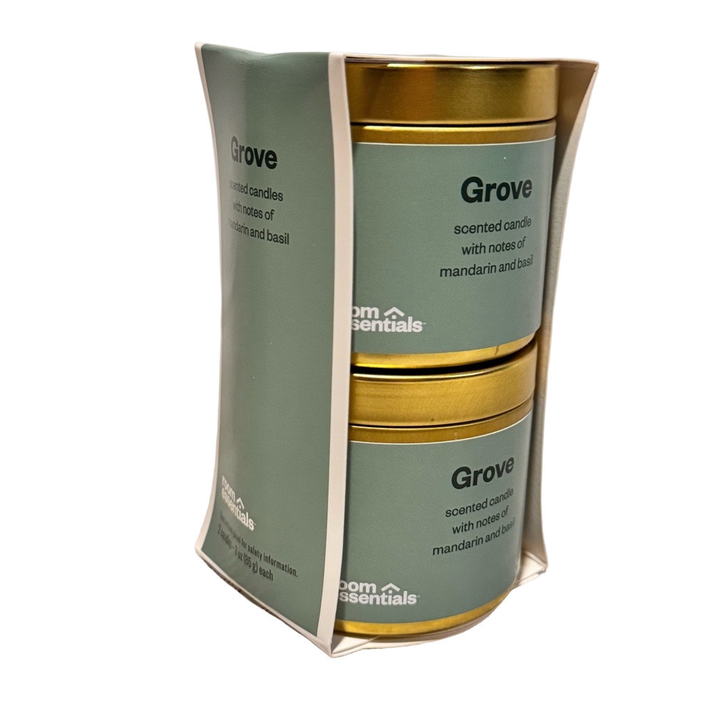 Room Essentials Grove Scented Candles Green Gold